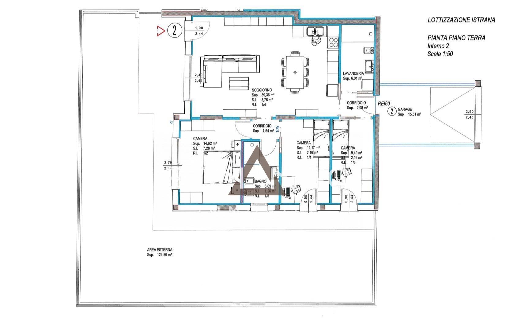 Foto 5 - Quadrilocale VIA CESARE BATTISTI
 
40, Istrana - planimetria 1