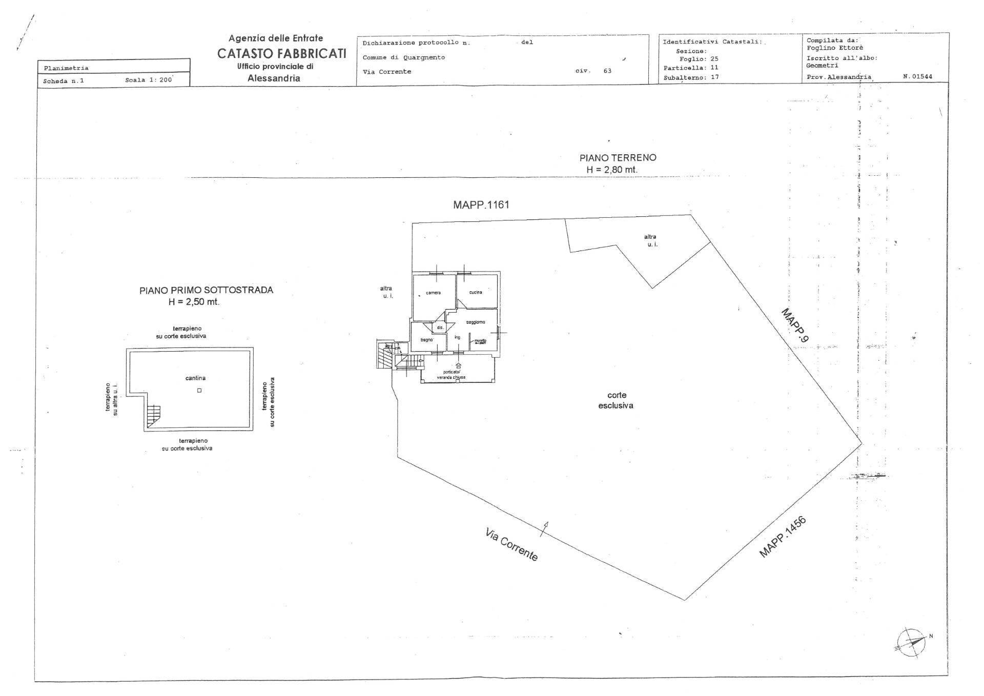 Foto 6 - Three-room apartment Quargnento - floor plans 1