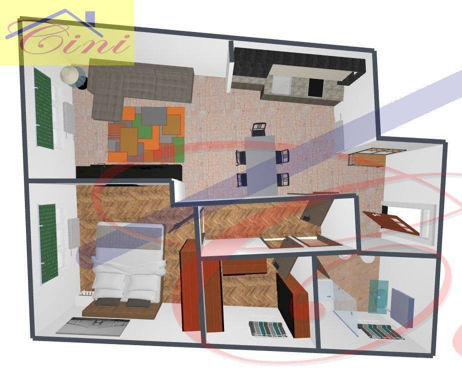 Foto 9 - Bilocale VIA CROCIFISSO, Galbiate - planimetria 1