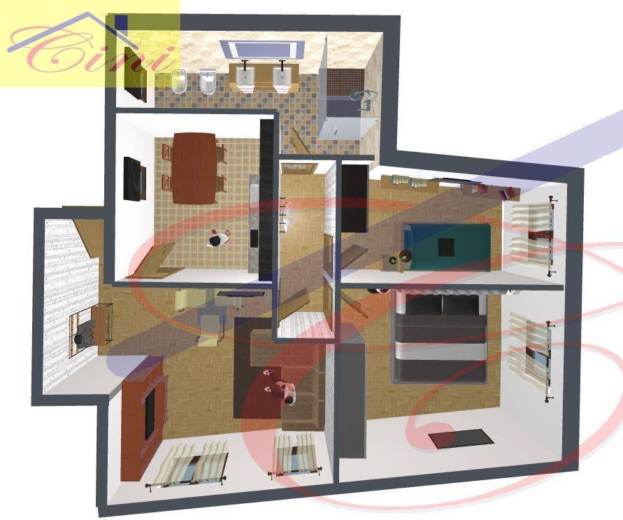 Foto 30 - Three-room apartment via cavour, Molteno - floor plans 1