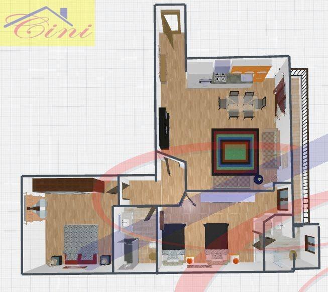 Foto 22 - Trilocale via gaetano previati, Lecco - planimetria 1