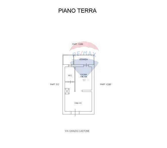 Pianta 2D - Trilocale Via Ignazio Castone
 
43, Catania - planimetria 1