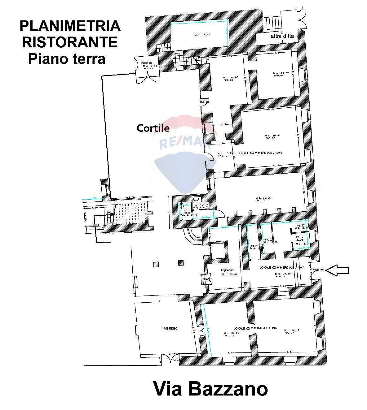 Pianta 2D - Commercial Premises L'Aquila - floor plans 1