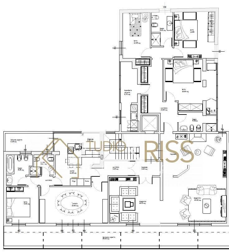 Foto 21 - Attic Via Palestro, Ferrara - floor plans 1
