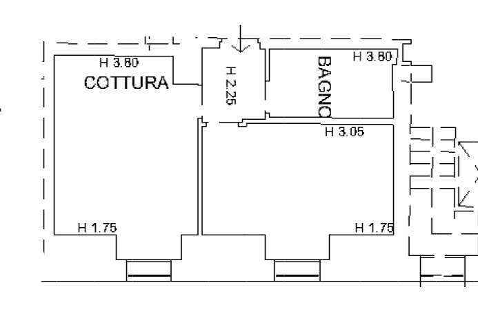 planimetria - Attic via Garibaldi, Bergamo - floor plans 1