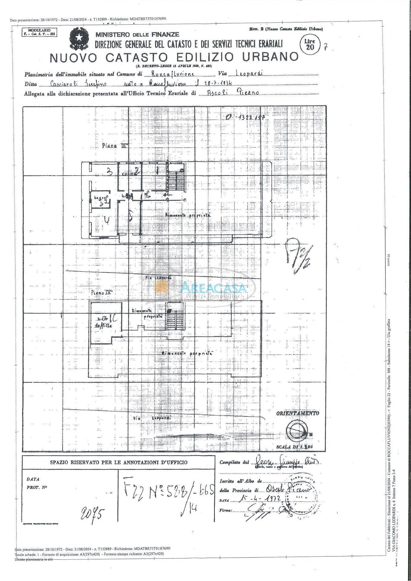 Foto 26 - Three-room apartment 4, Roccafluvione - floor plans 1