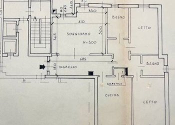 Planimetria - Three-room apartment via dei Salici, 7c, Cesano Boscone - photo 40