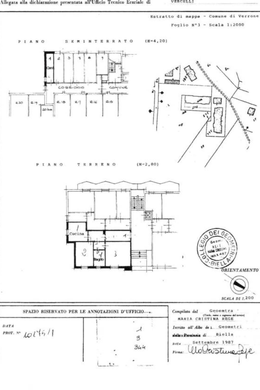 Trilocale via Maurizio Antonio Zumaglini, 17, Verrone - planimetria 1
