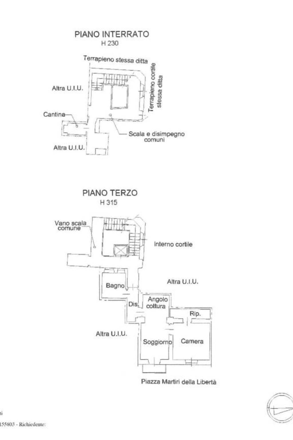Trilocale piazza Martiri della Libertà, 6, Biella - planimetria 1