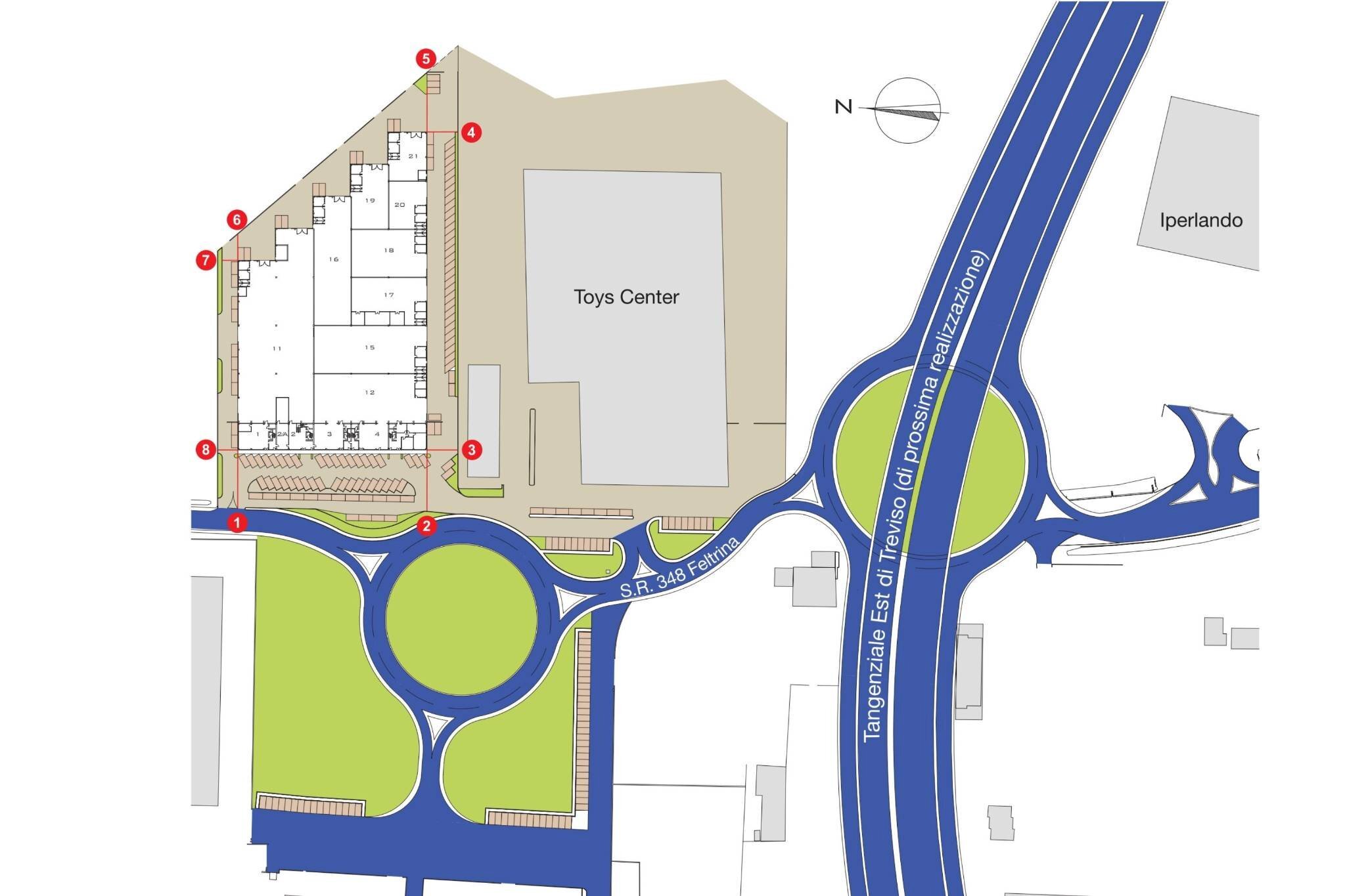 Ufficio strada Feltrina, 256, Treviso - planimetria 1