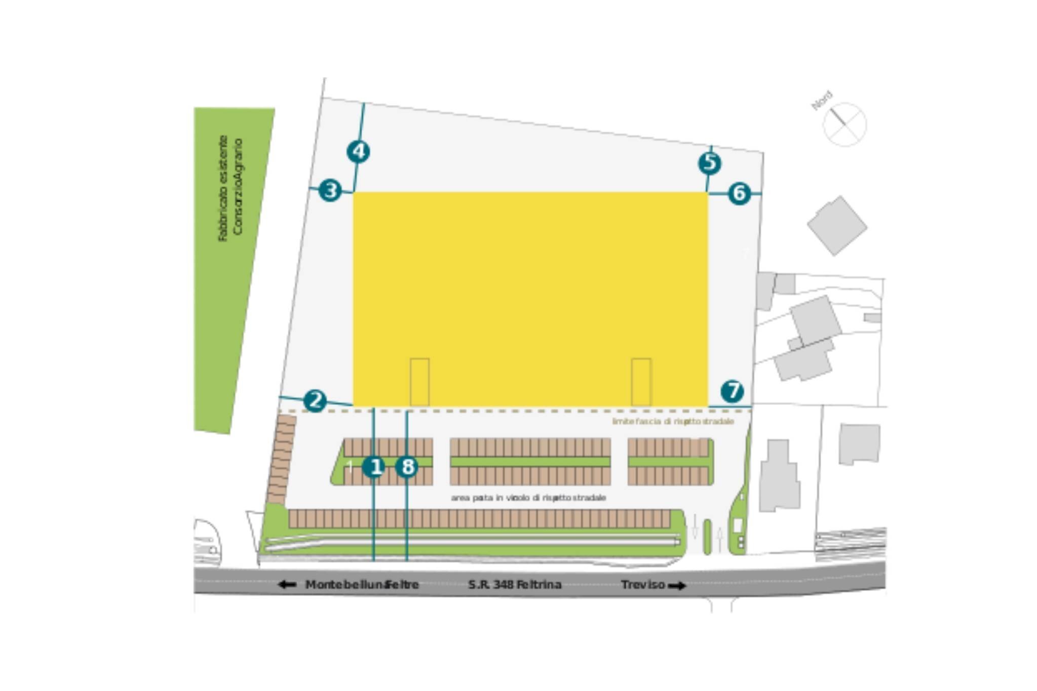 Capannone via Feltrina, Paese - planimetria 1