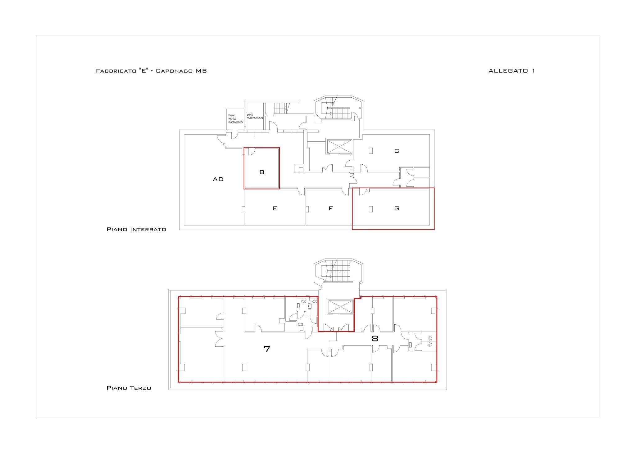 Ufficio viale dell'Industria, 17, Caponago - planimetria 1