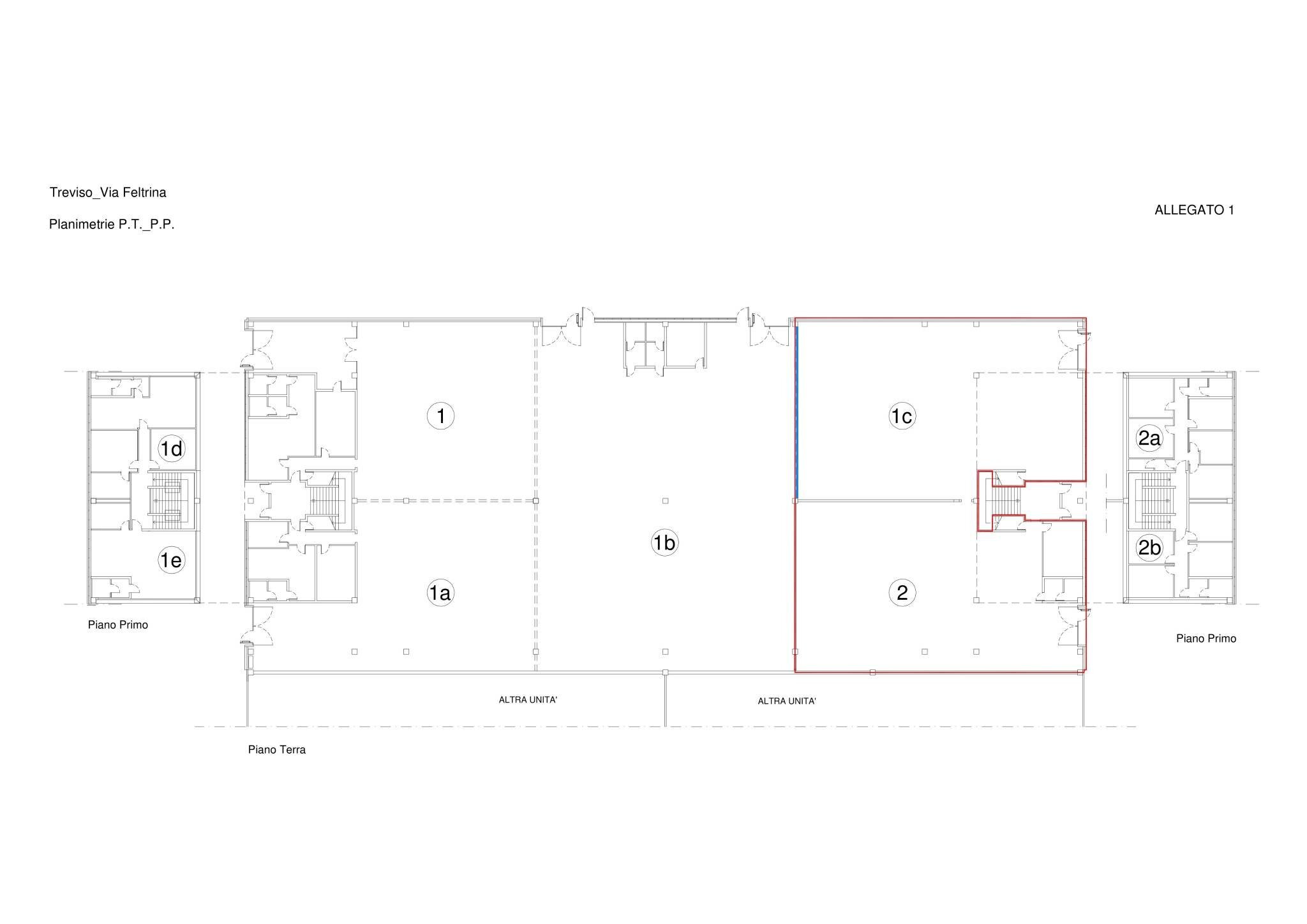 Shed strada Feltrina, 196, Treviso - floor plans 1