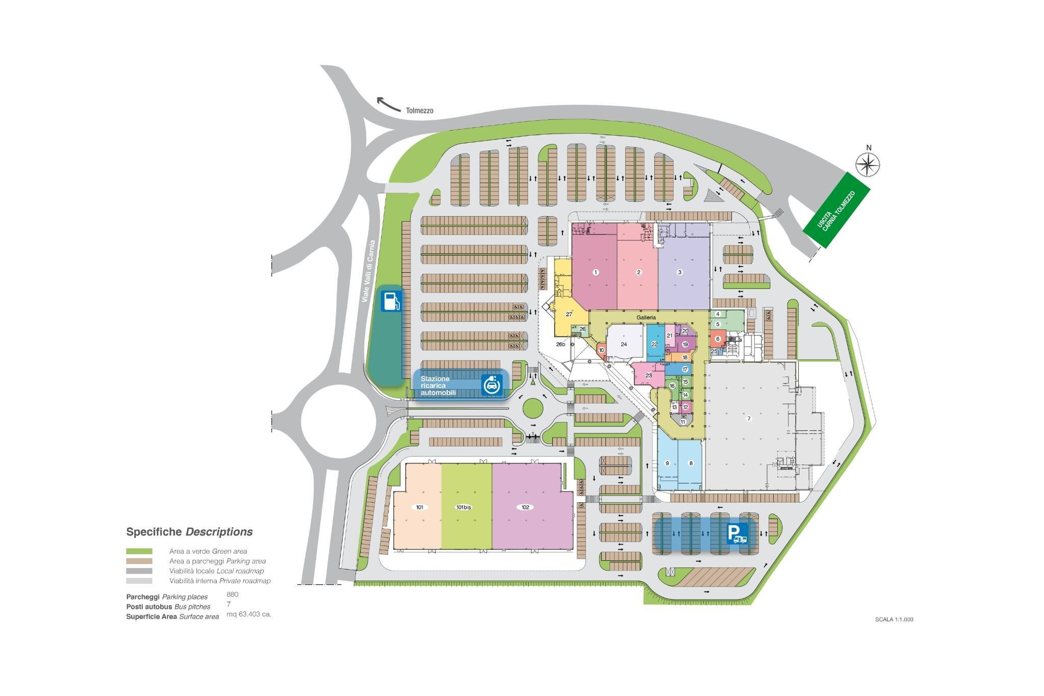 Shop viale Valli di Carnia, 1 1, Amaro - floor plans 1
