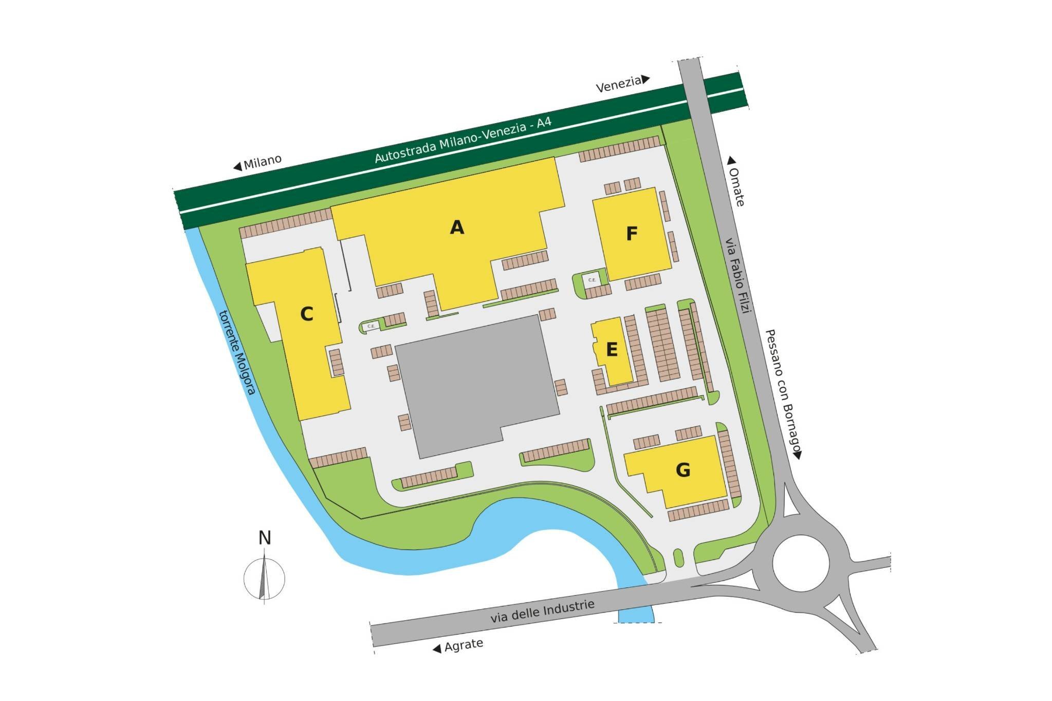 Magazzino viale dell'Industria, 17, Caponago - planimetria 1