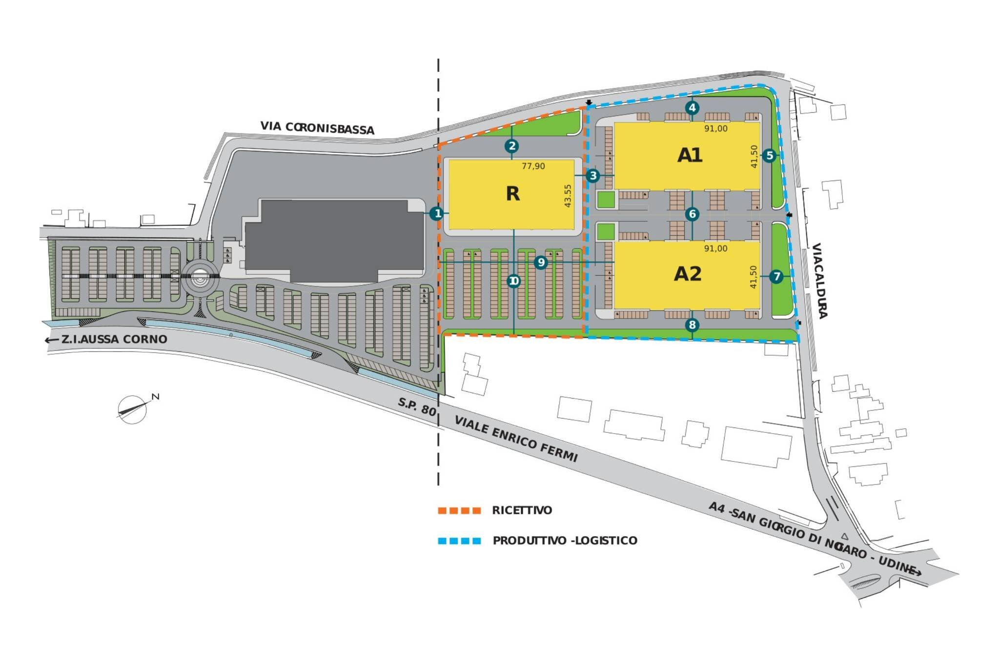 Capannone viale Enrico Fermi, 12, San Giorgio di Nogaro - planimetria 1