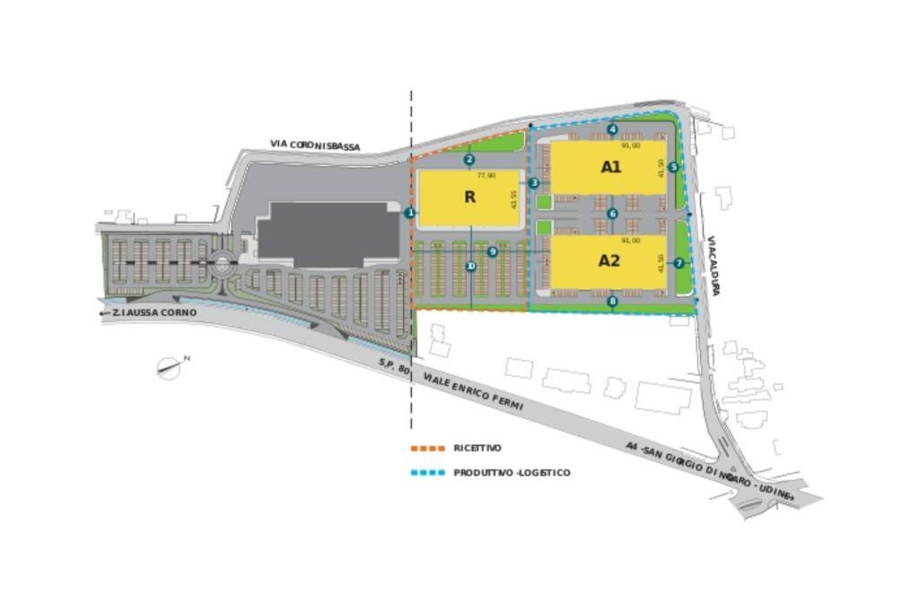 Planimetria - Capannone viale Enrico Fermi, 12, San Giorgio di Nogaro - foto 2