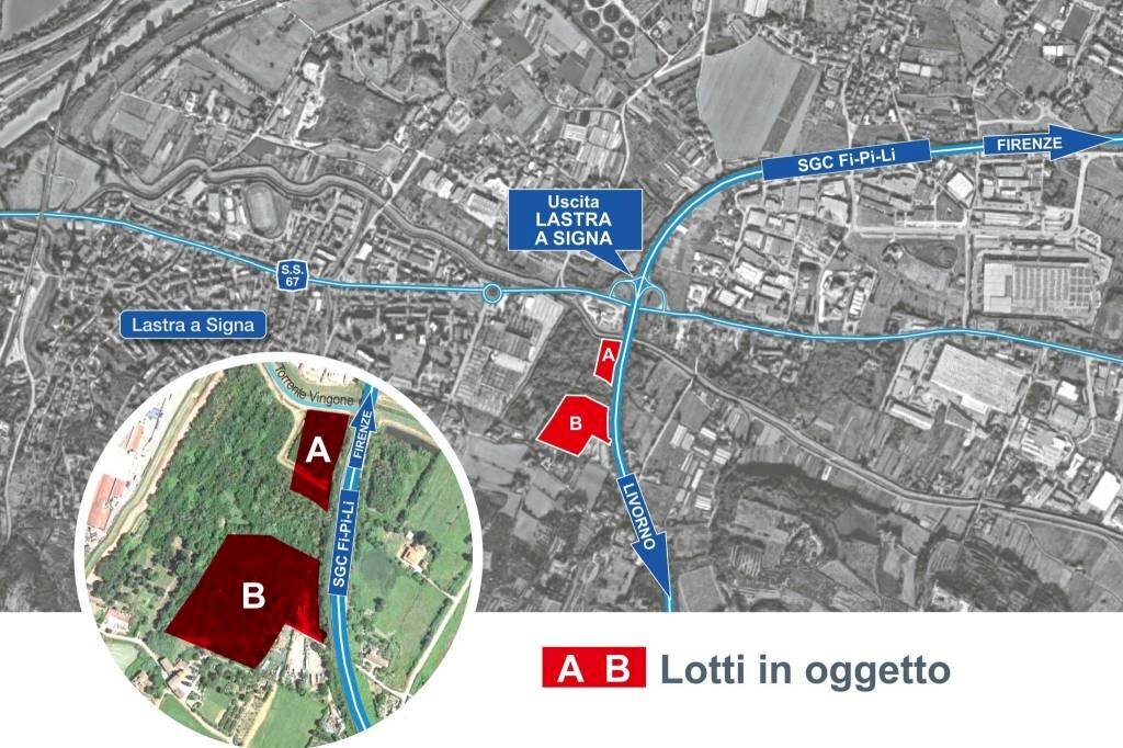 Mappa - Terreno agricolo strada di Grande Comunicazione Fi-Pi-Li, Lastra a Signa - foto 2