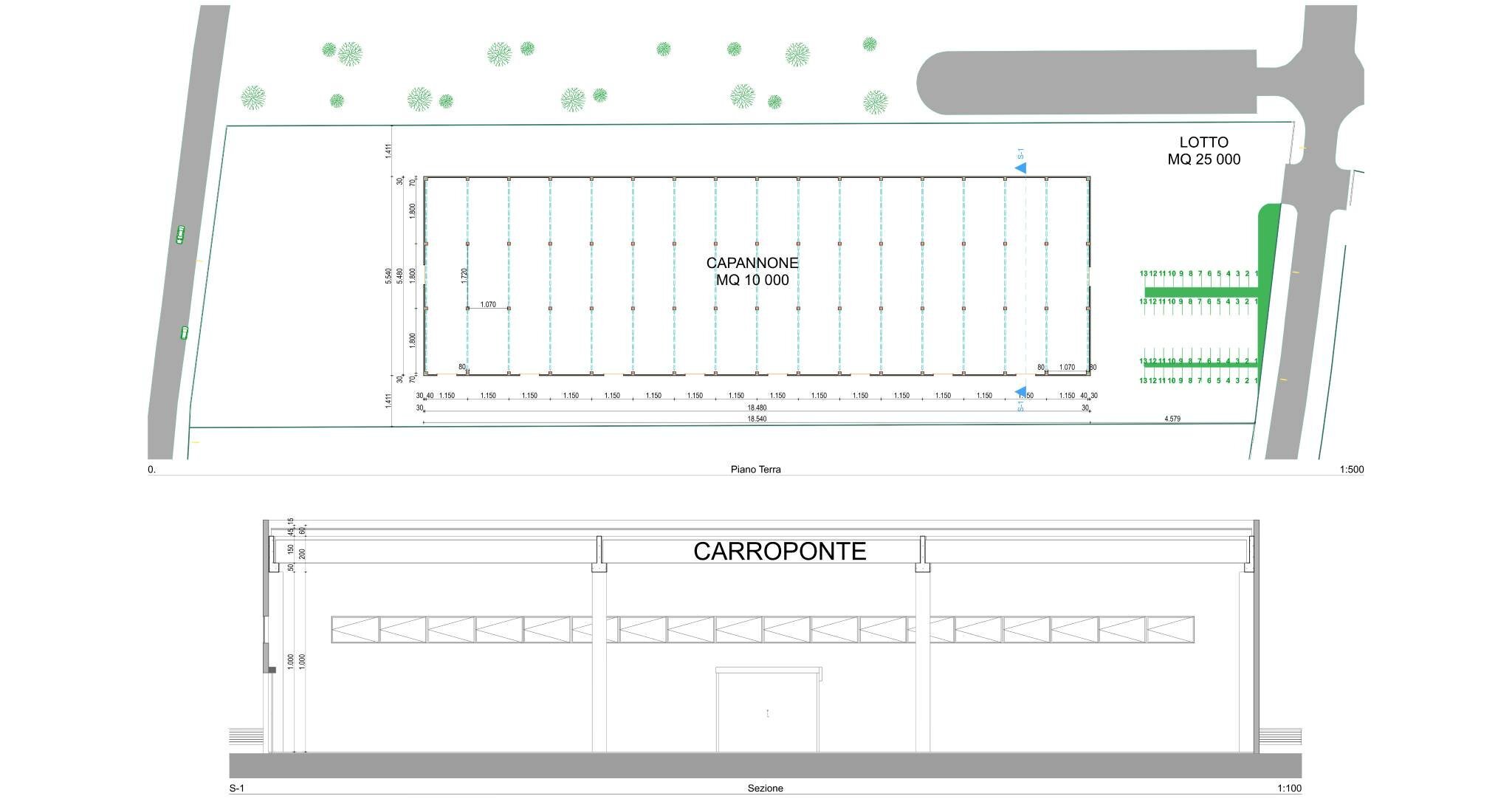 Capannone via Lumignacco, Udine - planimetria 1