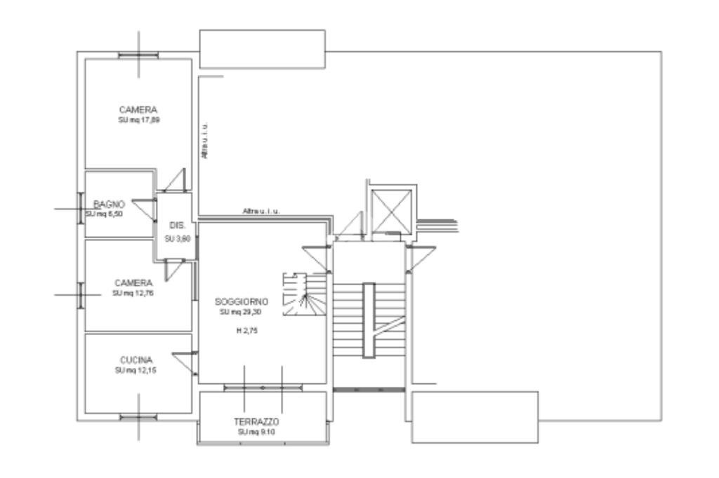 Three-room apartment Via delia mario, Traversetolo - floor plans 1