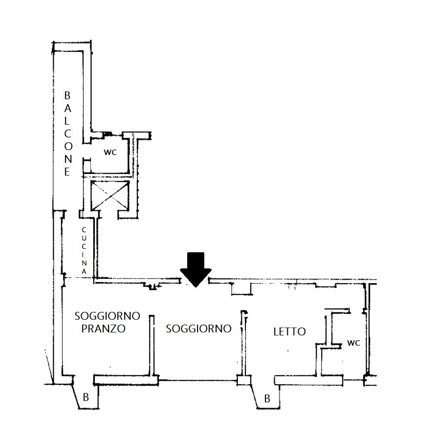 planimetria - Trilocale Via Fratelli Bandiera, Monopoli - planimetria 1