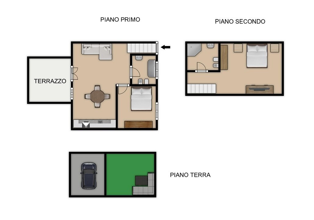 Piantina - Trilocale Albisola Superiore - planimetria 1