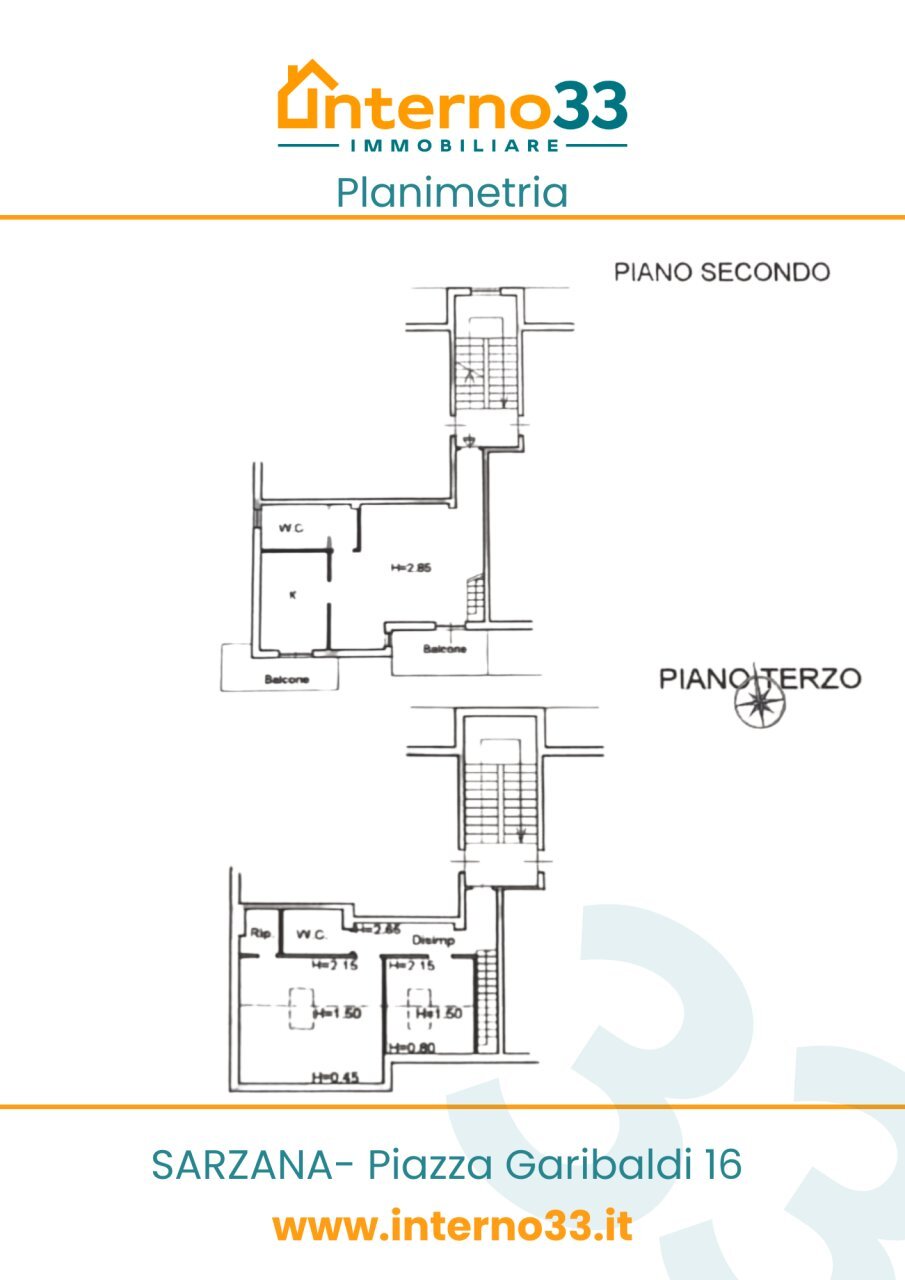 Plan - Quadrilocale via Paterno 1, Sarzana - planimetria 1