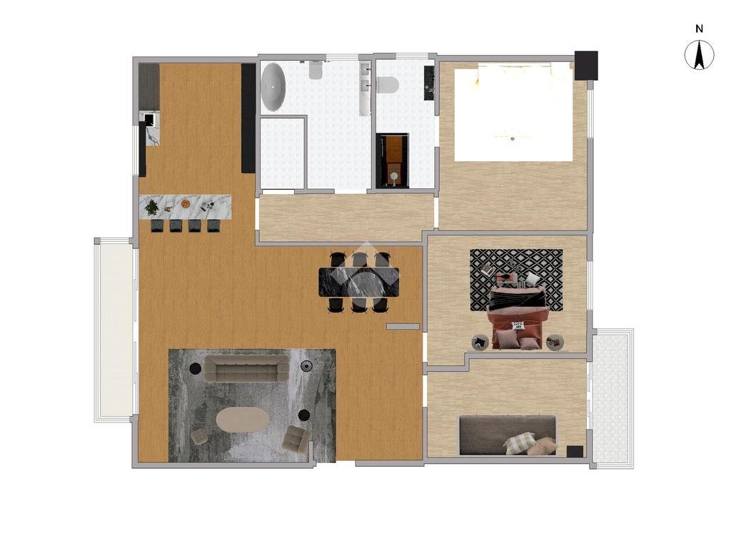 Appartamento Via Leone Tolstoi, Milano (zona Lorenteggio) - planimetria 1