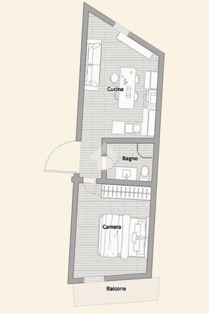 Two-room apartment Corso piemonte, Saluzzo - floor plans 1