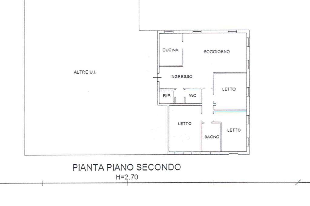 Quadrilocale Piazza g.garibaldi, Bagnolo in Piano - planimetria 1