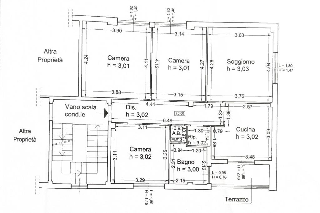 Apartment Piazza Luigi Carniglia, Deiva Marina - floor plans 1