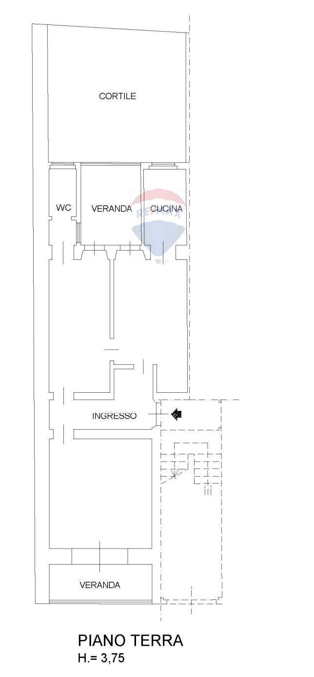 Pianta 2D - Trilocale Via Veneto
 
38, Acireale - planimetria 1