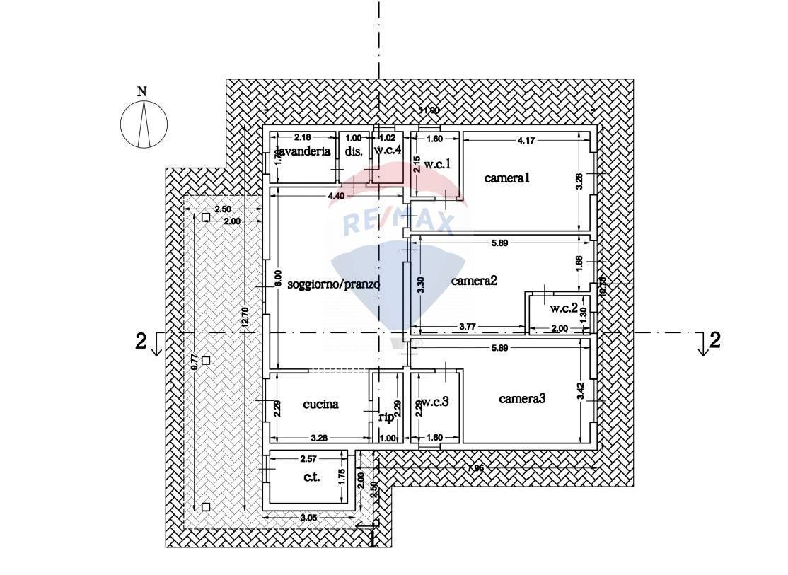 Pianta 2D - Azienda agricola Via Fruscola
 
6, Castelfranco Piandiscò - planimetria 1