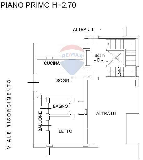 Pianta 2D - Bilocale Via Risorgimento
 
5/A, Vimercate - planimetria 1