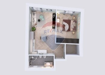 Pianta 3D - Bilocale Via Domenico Galaverna
 
4, Parma - foto 4