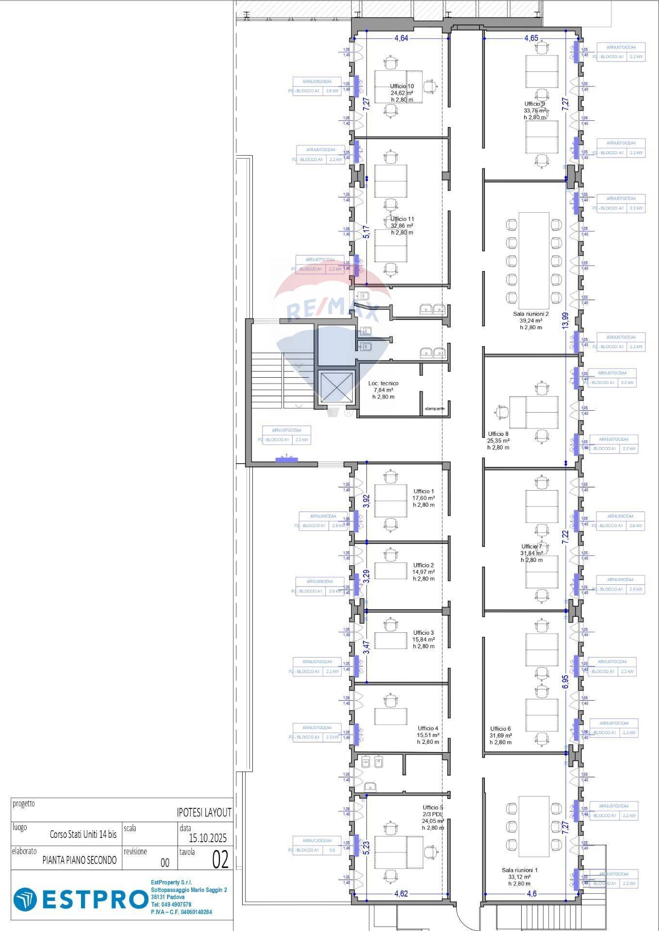 Pianta 2D - Ufficio Padova - planimetria 1