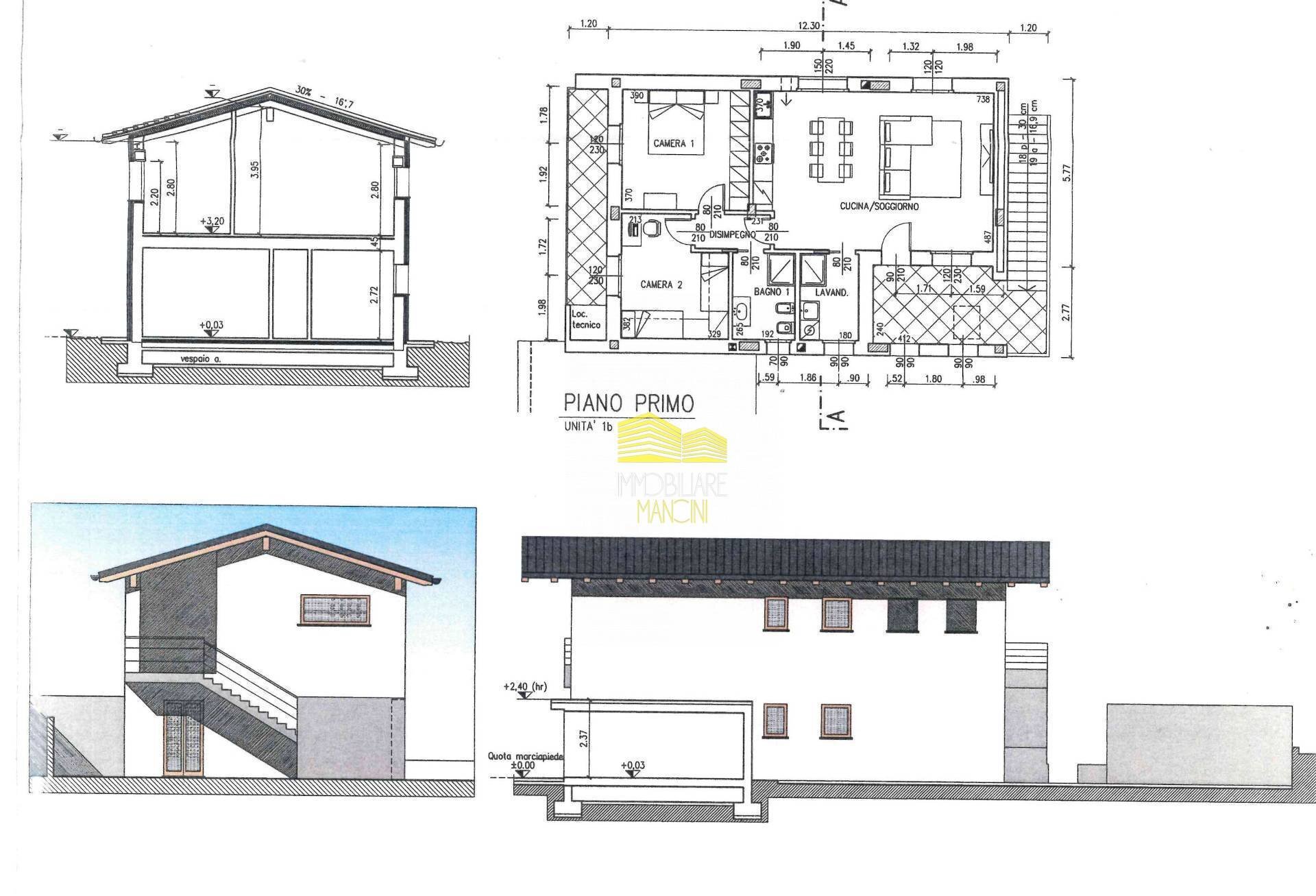 Foto 11 - Trilocale VIA BORLONTRONI, Vaprio d'Adda - planimetria 1