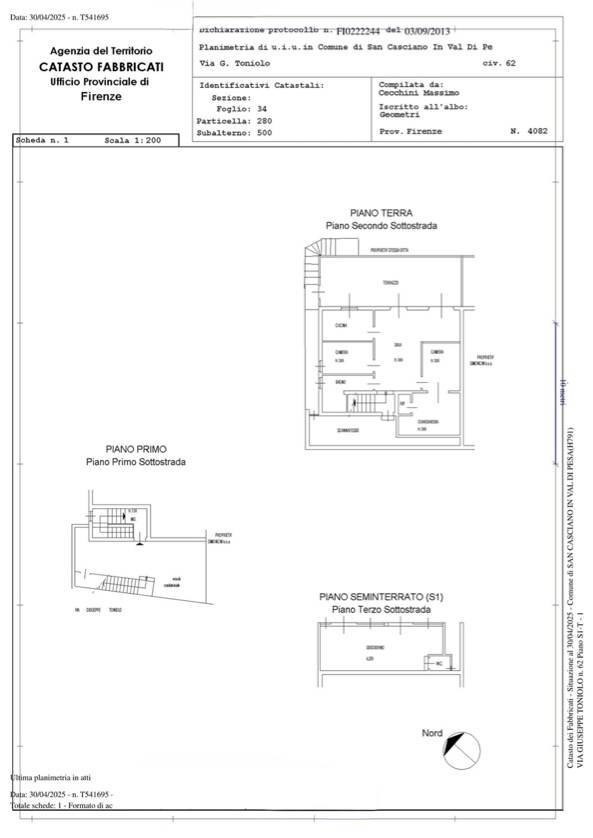 Foto 30 - Villa a Schiera Via Giuseppe Toniolo
 
62, San Casciano in Val di Pesa - planimetria 1