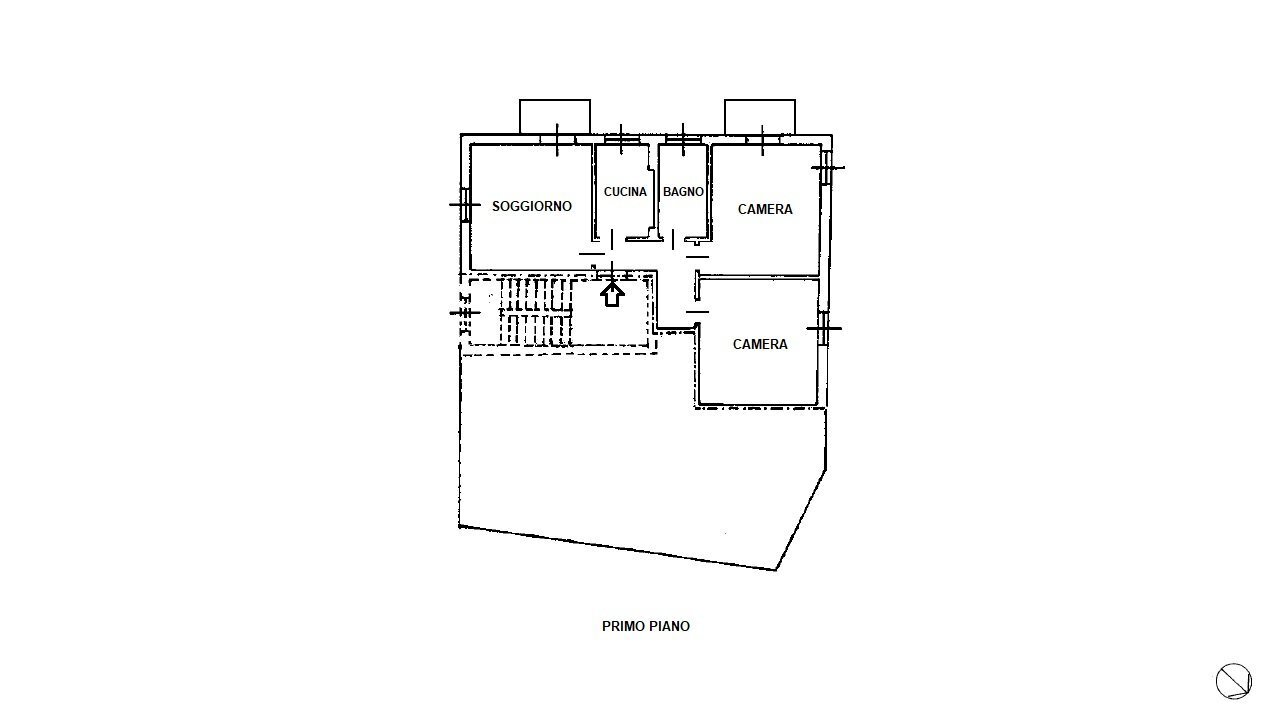 Three-room apartment via Carcano, 2, Lesa - floor plans 1