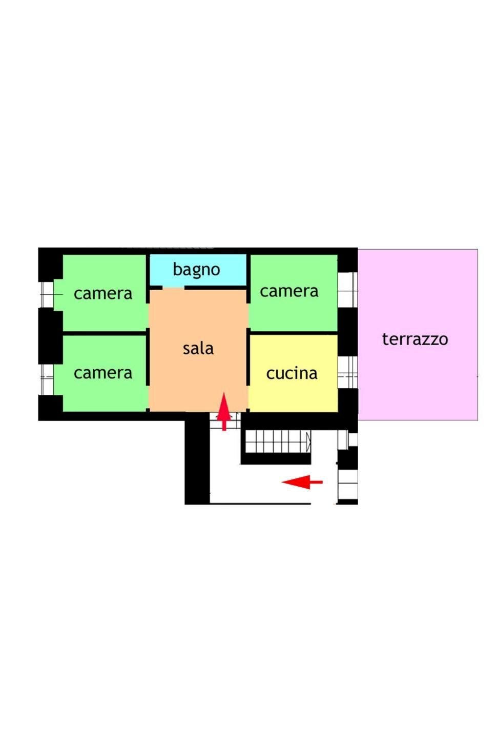 Quadrilocale via Roma, Ospedaletti - planimetria 1
