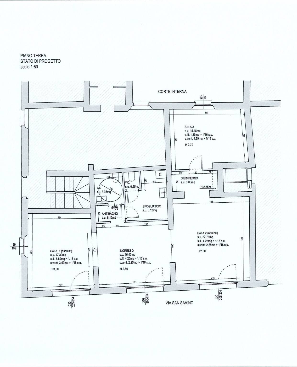Negozio via San Savino, 1, Bologna (zona Lame) - planimetria 1