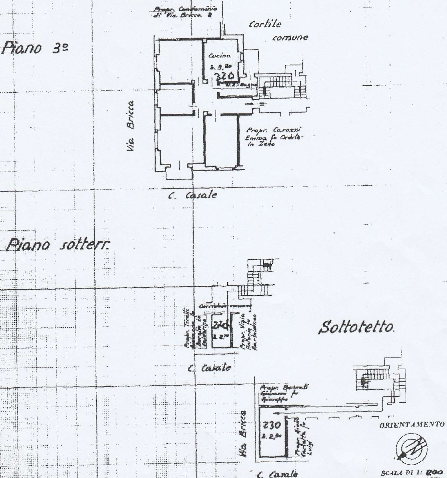 planimetria - Three-room apartment corso Casale, 52, Torino (neighborhood Borgo Po) - floor plans 1