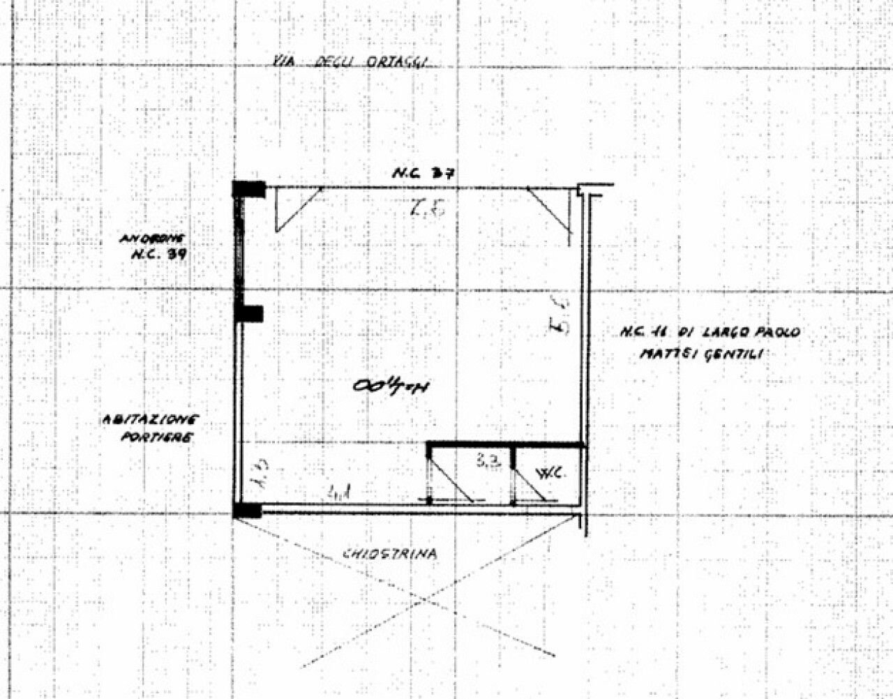 Shop via degli Ortaggi, 37, Roma - floor plans 1