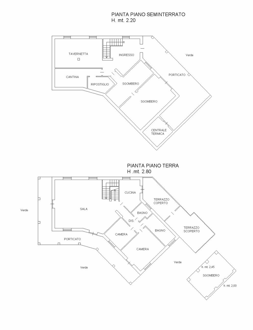 Villa REGIONE MILLEFIORI, Villafranca d'Asti - planimetria 1