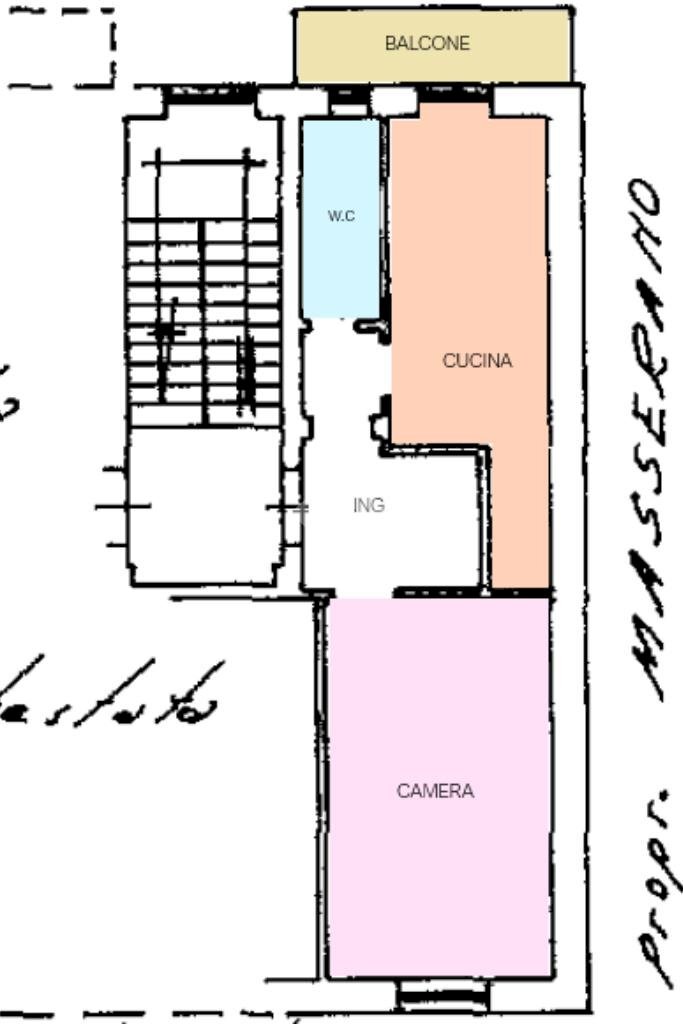 Two-room apartment Corso Francia, Torino (neighborhood Parella) - floor plans 1