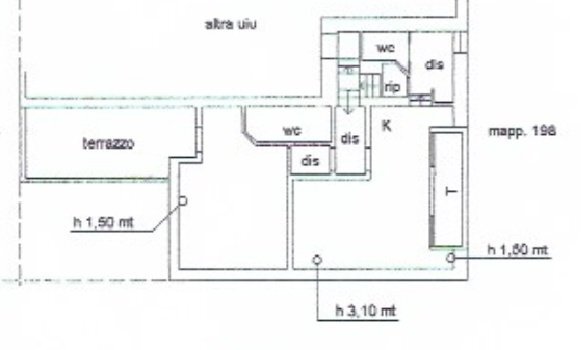 Attico via Vittorio Emanuele II, 54, Bordighera - planimetria 1