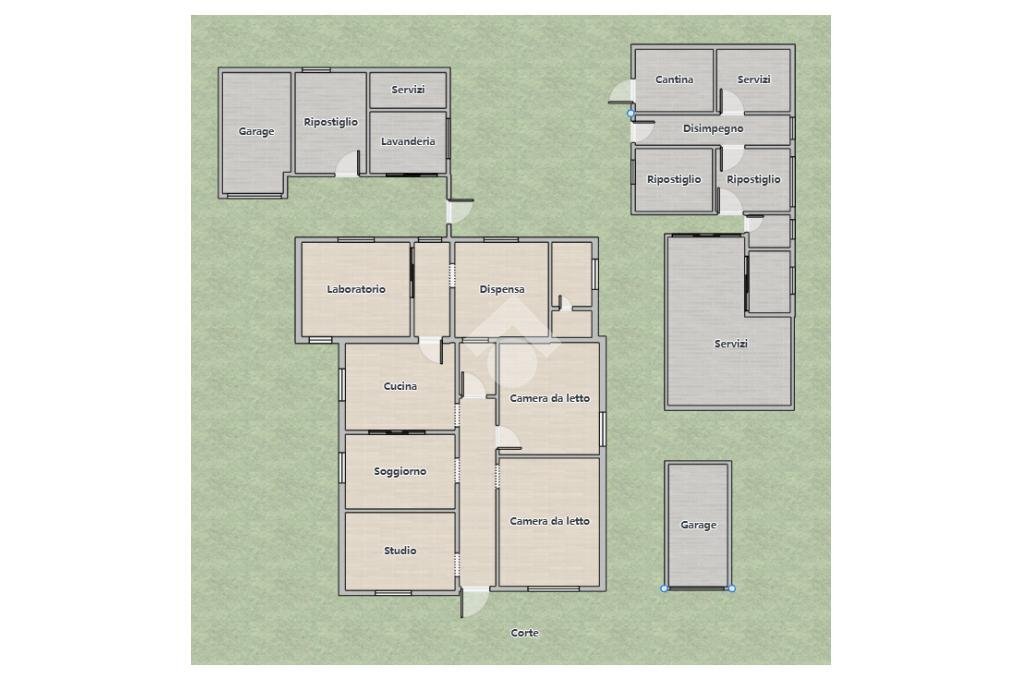Semi-detached house Via Martiri della Libertà, Ravenna (neighborhood Santo Stefano) - floor plans 1