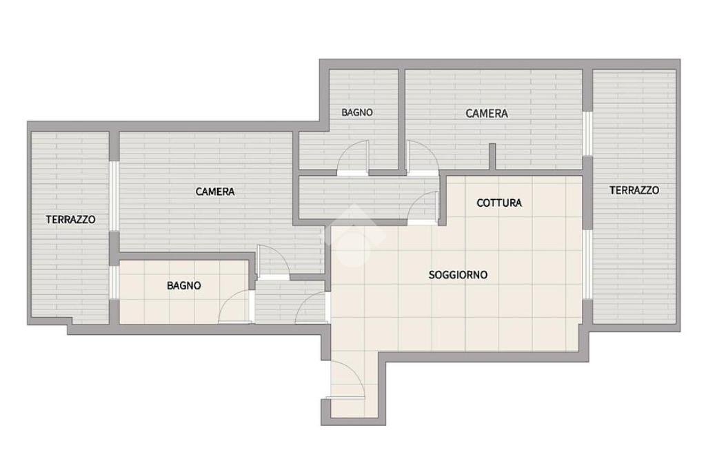 Trilocale Piazza Primo Maggio, Pregnana Milanese - planimetria 1