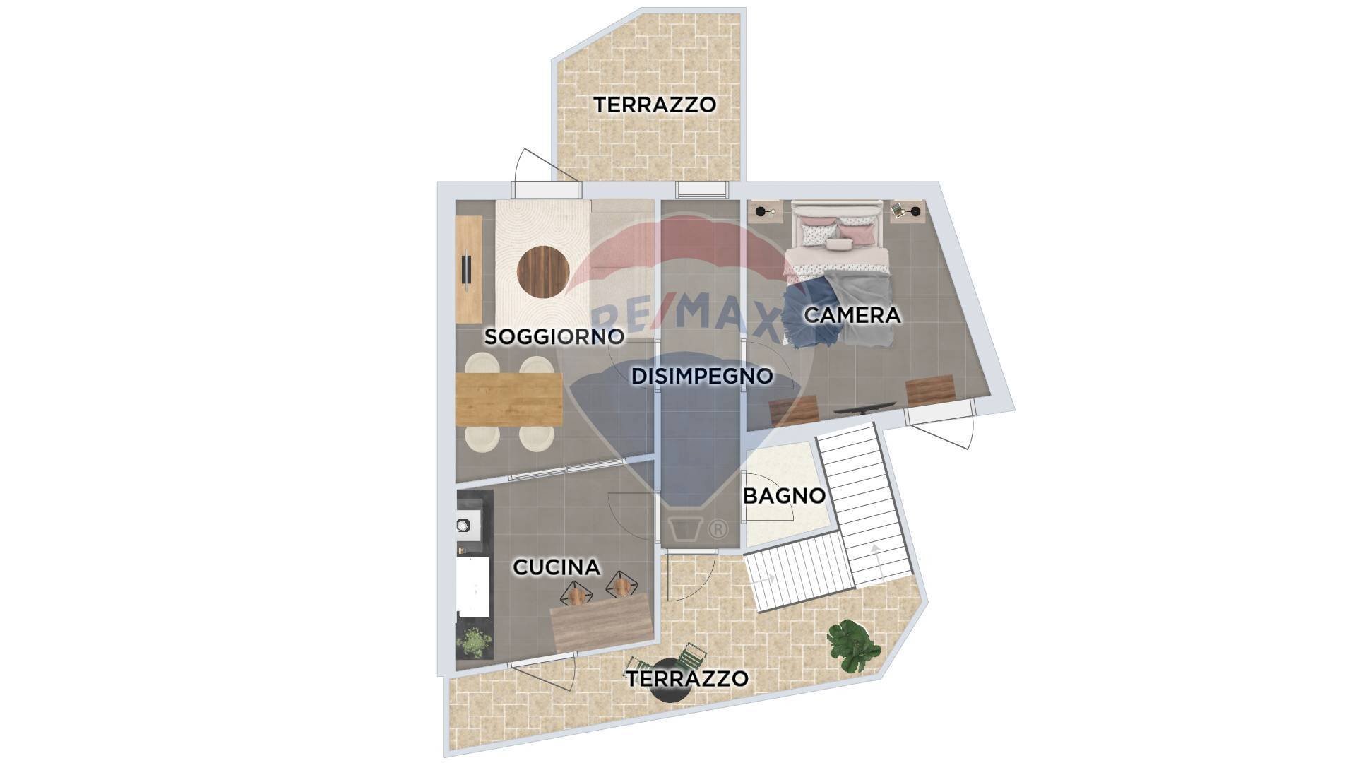 Pianta 2D - Casa semi indipendente Costa Volpino - planimetria 1