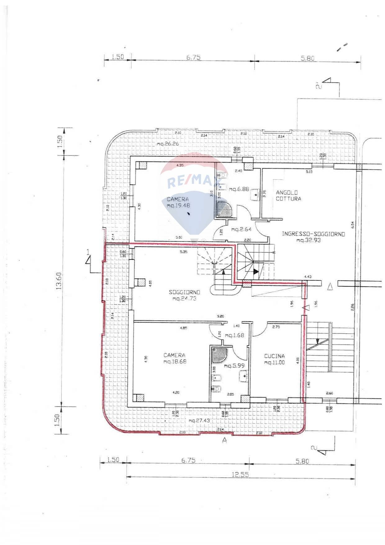 Pianta 2D - Attico San Giovanni Teatino - planimetria 1